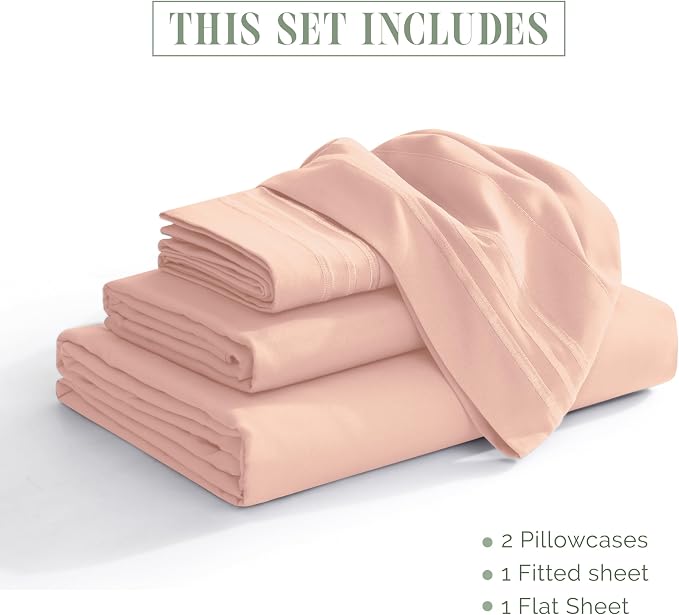 Elegant Comfort Luxurious 1500 Premium Hotel Quality Microfiber 4-Piece Sheet - Image 3