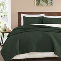 WRENSONGE Queen Quilt-3 Pieces Lightweight Bedspreads Dark Green Queen Size by WRENSONGE