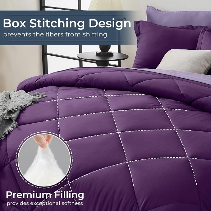HEVUMYI Purple & Light Purple Twin-XL Comforter Set - Image 4
