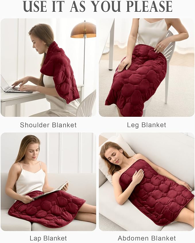 Cottonblue Weighted Lap Blanket Pad 7 lbs 29" x 24", Cozy Luxury Crystal Velvet - Image 6