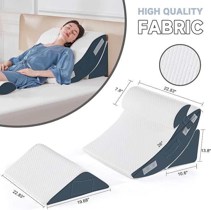Yojoker 4PCS Orthopedic Bed Wedge Pillow Set - Image 3