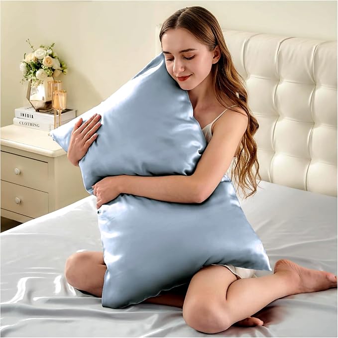 100% Mulberry Silk Pillowcase for Hair and Skin Made in USA, Real 22 Momme Silk - Image 2