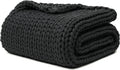 YnM 100% Cotton Weighted Blanket, Handmade Chunky Knitted Throw, No fillers by YNM