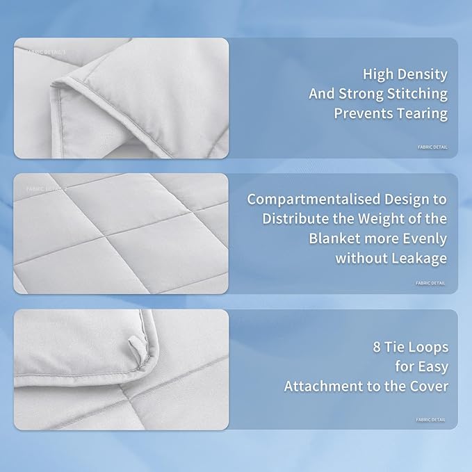 Topcee Weighted Blanket Soft Cooling Heavy Blanket Sleeping, Apply to 240-260 - Image 5