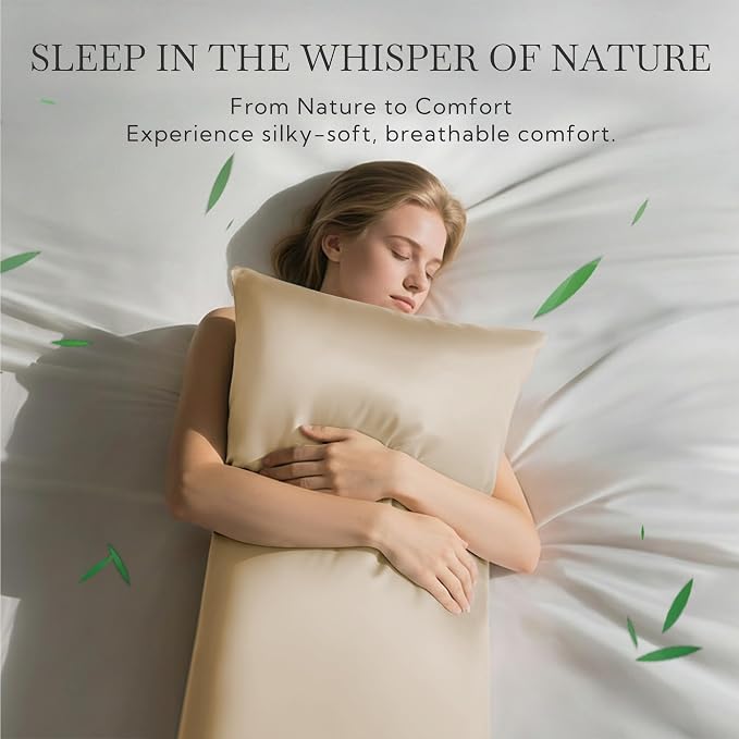 MR&HM King Pillow Cases Set of 2, Cooling Pillow Case - Image 2