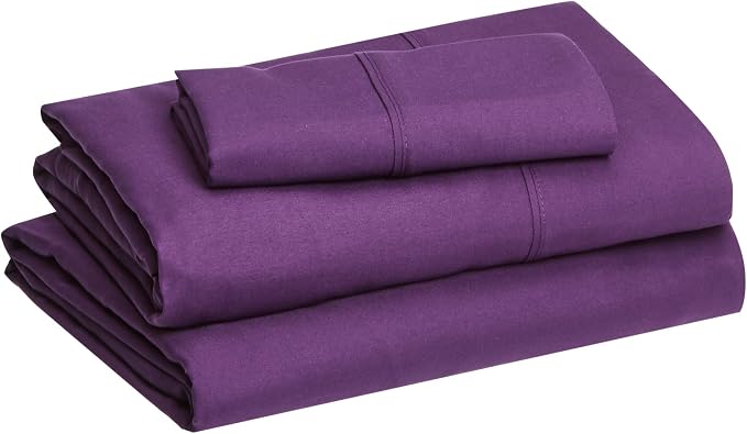 Amazon Basics Lightweight Super Soft Easy Care Microfiber 3 Piece Bed Sheet Set - Image 2