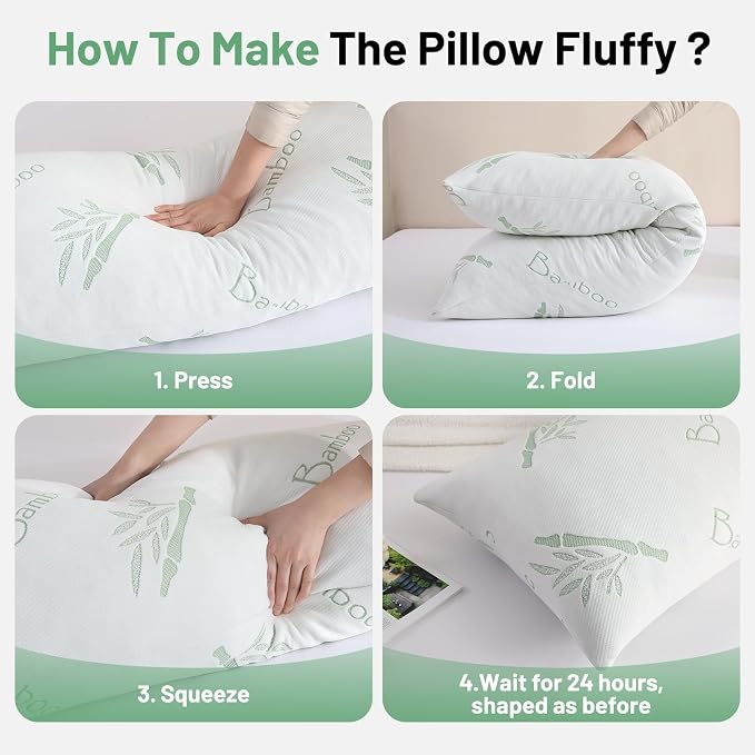 Primesoft Body Pillow for Adults, Memory Foam Long Pillow for Side Sleeper - Image 6