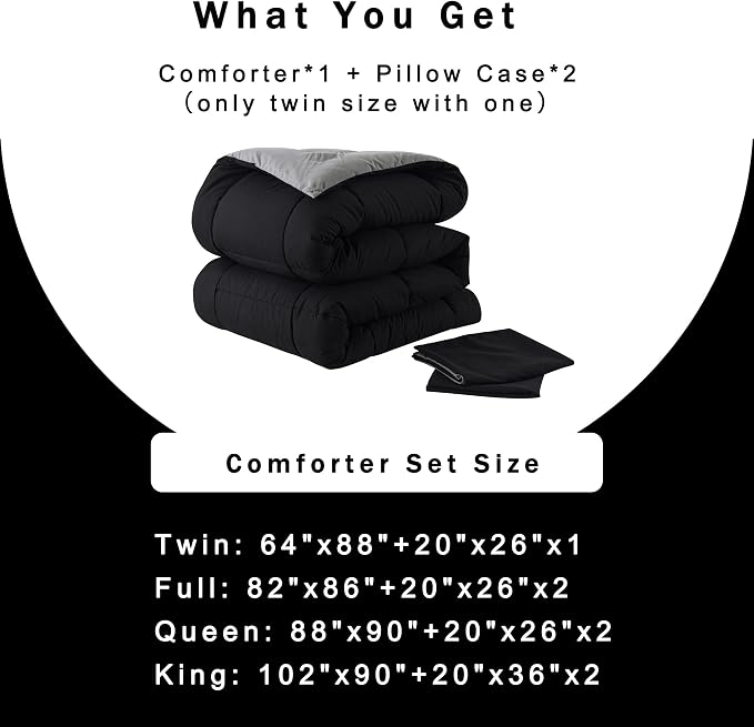 DOWNCOOL King Size Comforter Set -All Season Bedding Comforters Sets - Image 6