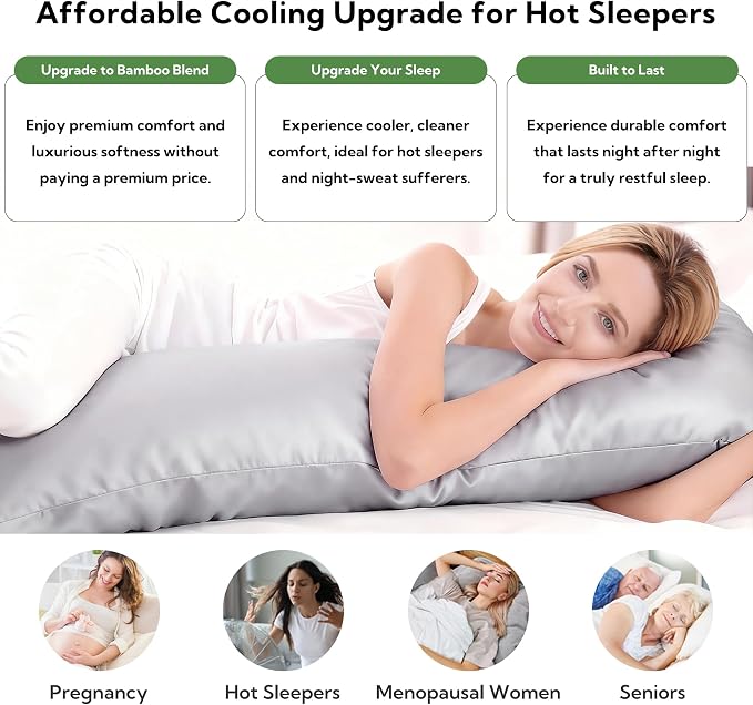 MR&HM Cooling Body Pillow Case 20"x54", Body Pillow Cover - Image 5