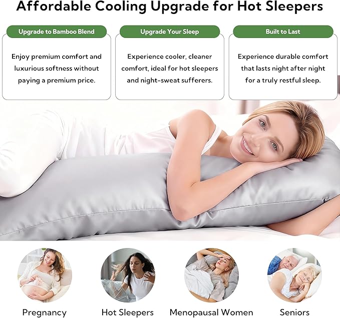 MR&HM Cooling Body Pillow Case 20"x54", Body Pillow Cover - Image 5