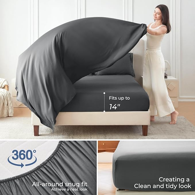 Sasttie Oversized Queen Comforter Set, 7 Pieces Extra Large Bed in a Bag - Image 4