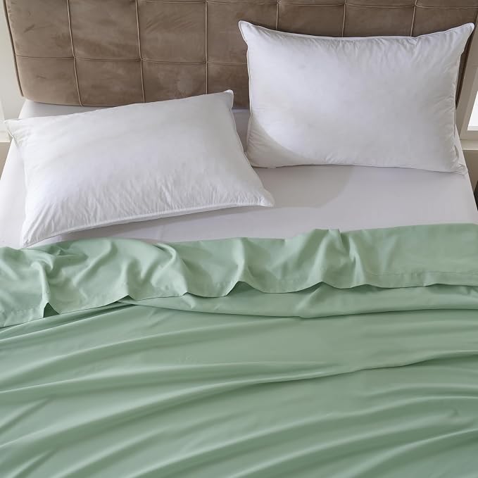 ZPECC Queen Flat Sheet Only 1 Pack, Durable Sage Green Top Bed Sheets - Image 7