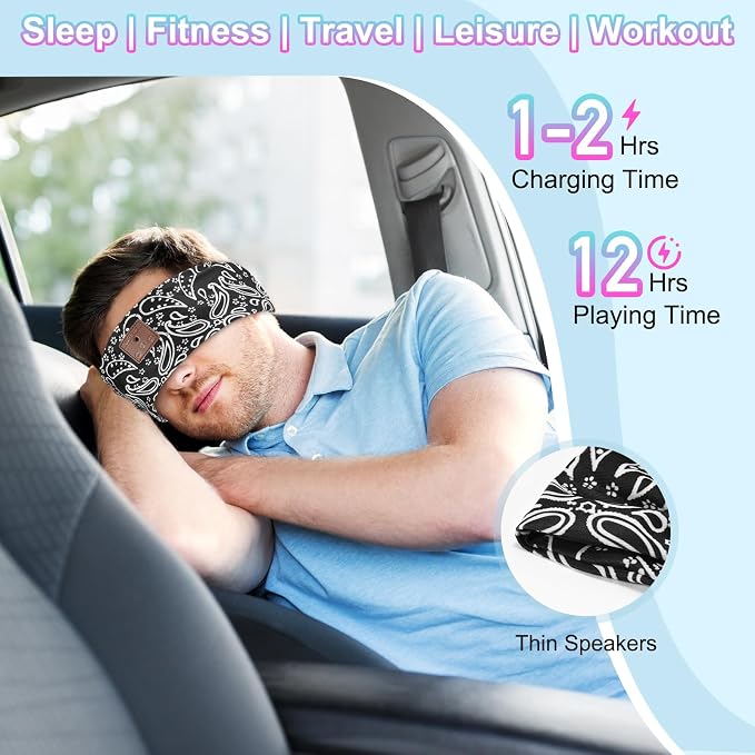 Sleeping Headphones, Wireless Headband - Image 6