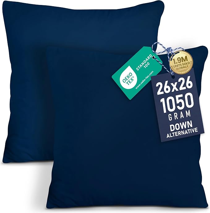 Utopia Bedding 26x26 Pillow Inserts, Sofa & Couch – Soft, Supportive & Fluffy by UTOPIABEDDING