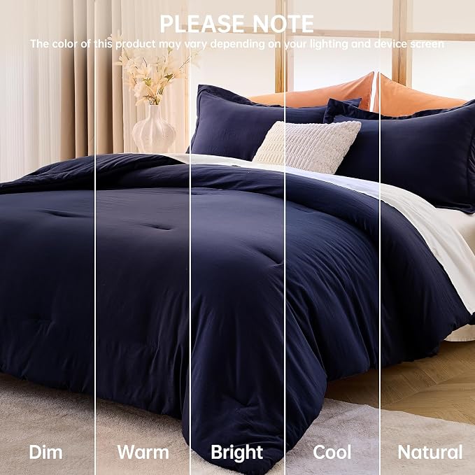 MUXHOMO Oversized King Comforter Sets, All Season Ultra Soft Down Alternative - Image 9