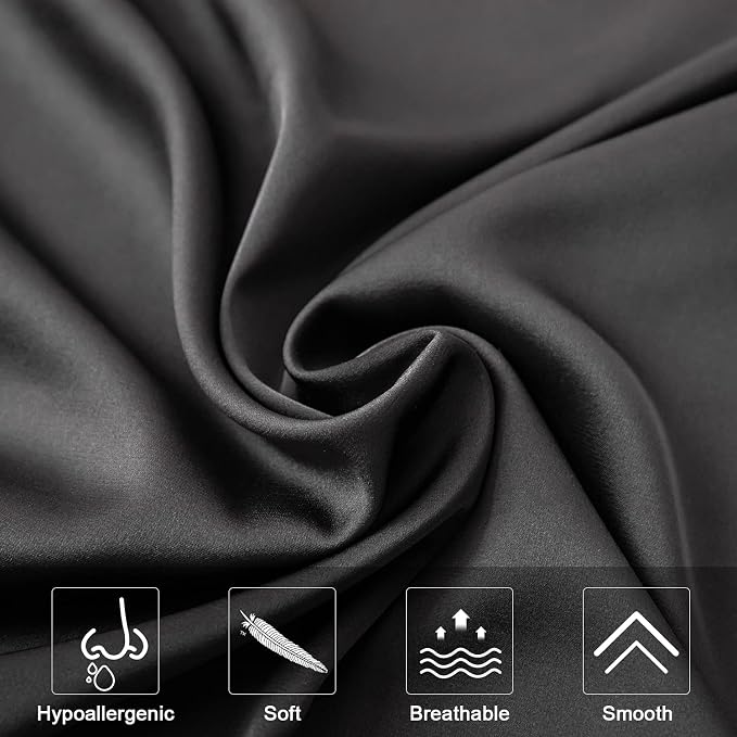 Mulberry Silk Pillowcase for Hair and Skin, Queen Size Cooling Silk Pillow Case - Image 3