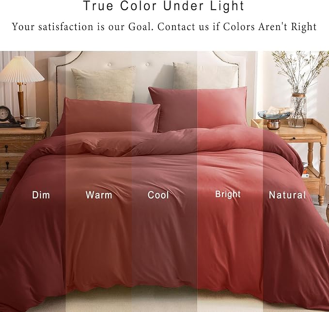 PURE ERA Jersey Knit Duvet Cover Set 100% T-Shirt Cotton Super Soft Comfy 3pc - Image 7