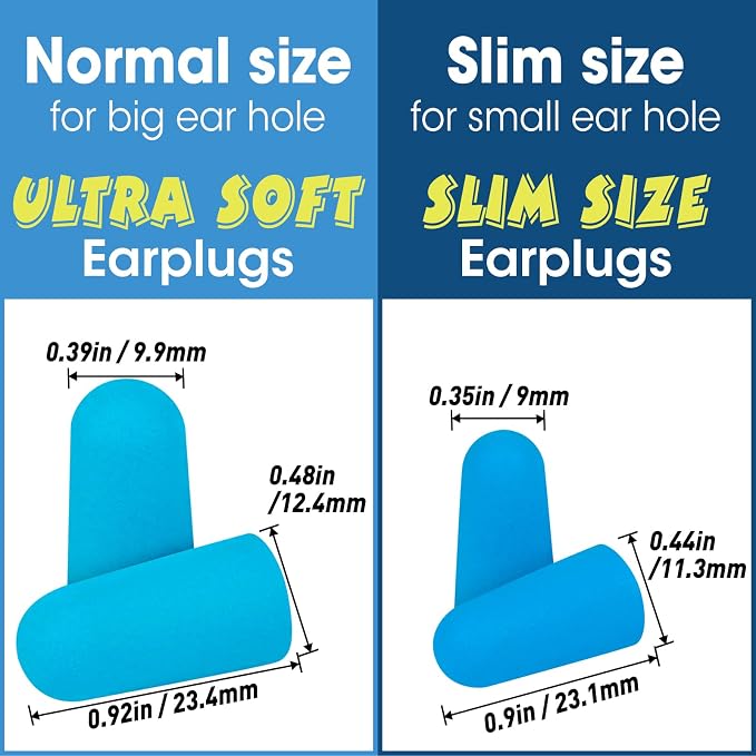 AZEN 100 Pairs Ear Plugs Bulk, NRR 32dB Soft Foam Ear Plugs - Image 2