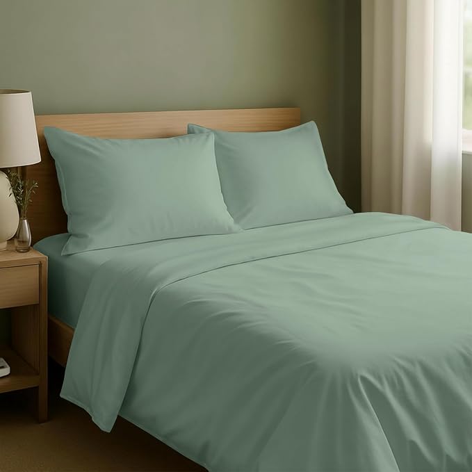 California Design Den Natural 100% Cotton Bed Sheets King Size Set by CaliforniaDesignDen