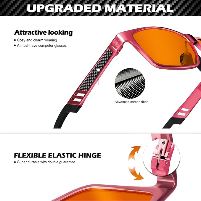 ANYLUV Blue Light Blocking Glasses Men Computer Gaming Glasses Lightweight - Image 3