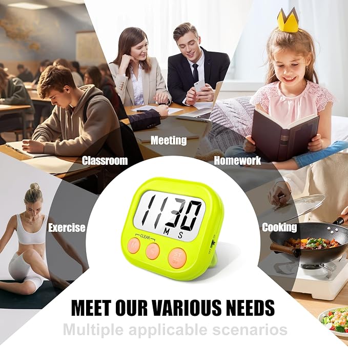 2 Pack Kitchen Timers Loud Ring Digital Timers - Image 5