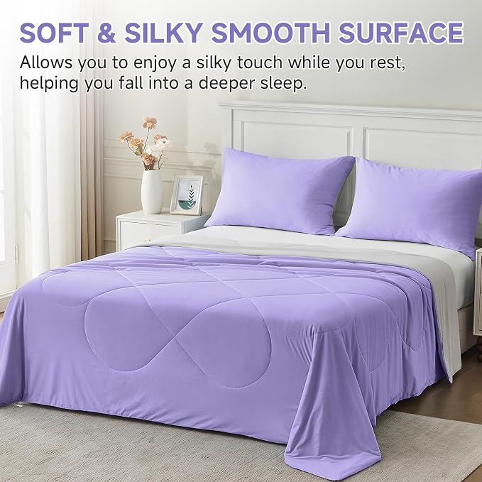 HOMFINE Cooling Comforter King Size, Japanese Double-Sided Cold Tech Fabric - Image 4