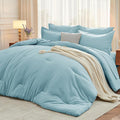 MUXHOMO 7 Pieces Queen Comforter Set, Soft Bed in a Bag Queen Size, All Season by MUXHOMO