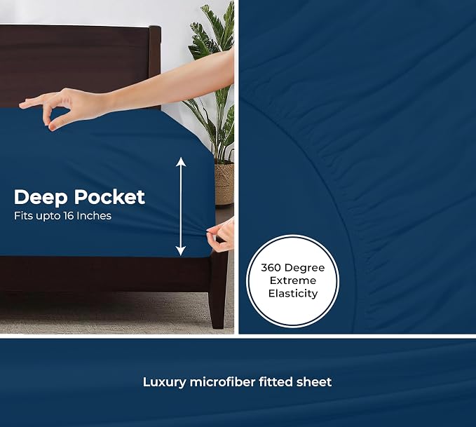 Royale Linens Fitted Sheet Queen - Image 3