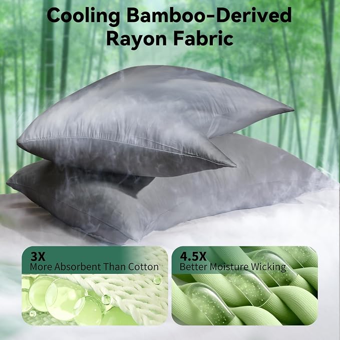 Cooling Curved Pillowcase for Side Sleeper Pillow - Image 3