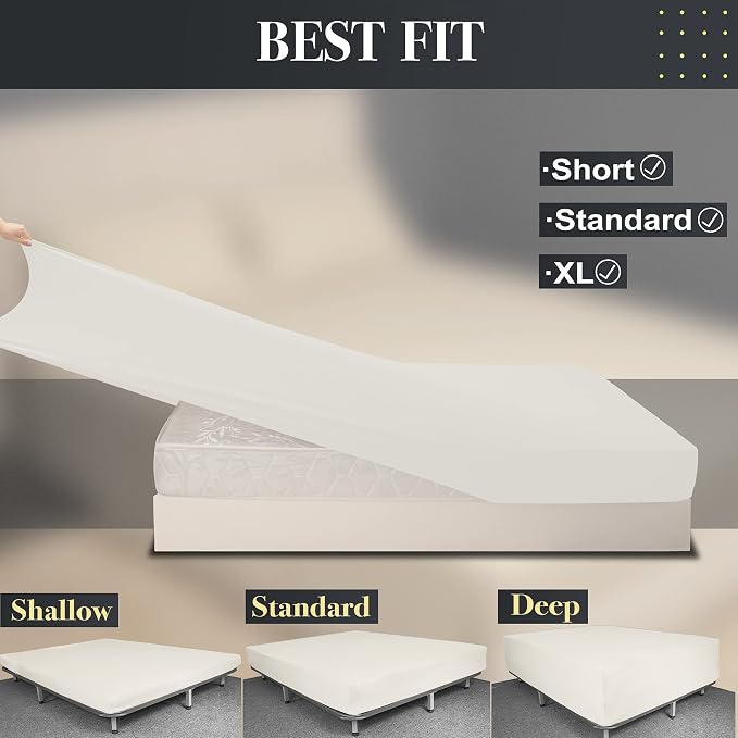 Soft Stretch Queen Size Fitted Sheet Only - Image 4