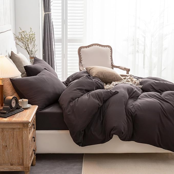 PURE ERA Jersey Knit Duvet Cover Set 100% T-Shirt Cotton Super Soft Comfy 3pc - Image 3