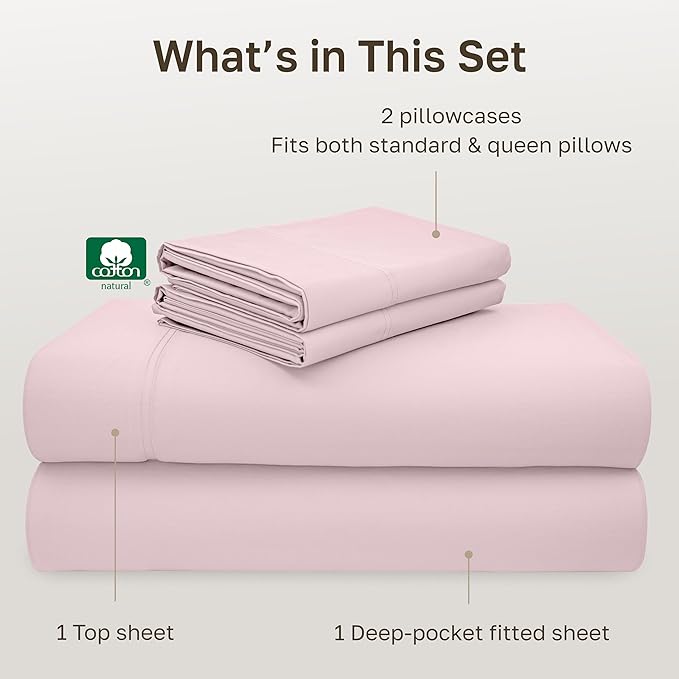 CALIFORNIA DESIGN DEN 5-Star Hotel 600 Thread Count 100% Cotton Sheets Set - Image 4