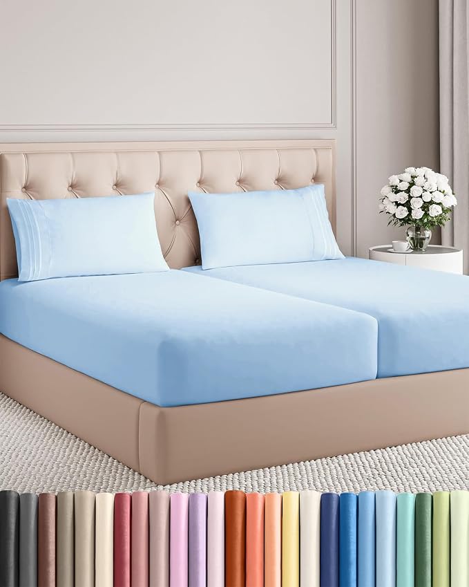Split King Size 5 Piece Sheet Set by CGKUnlimited