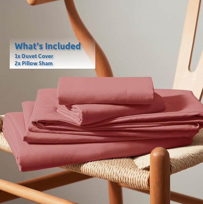 Nestl Pink Clay Duvet Cover King Size - Image 9