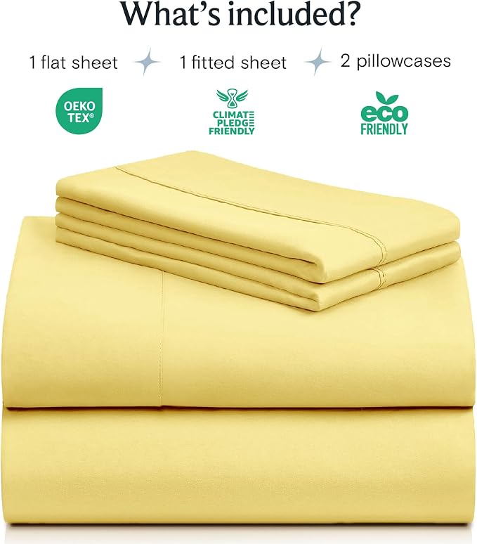 LuxClub 4 PC Sheet Set Bed Sheets Deep Pockets 16" Eco Friendly Wrinkle Free - Image 2