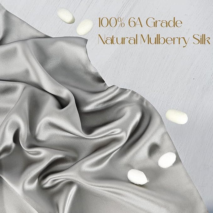 ZIMASILK 100% Pure Mulberry Silk Pillowcase 2 Pack, Soft and Smooth, Both Sides - Image 2