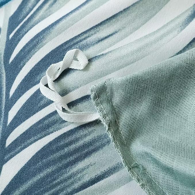 OAITE Duvet Cover King Size, Reversible Summer Leaf Green Duvet Cover Set - Image 7