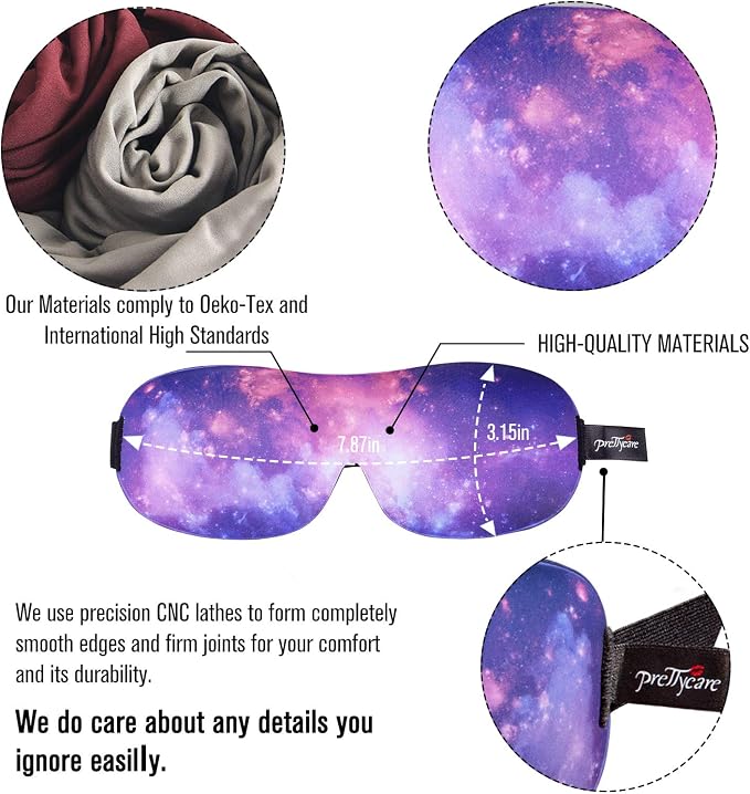 PrettyCare 3D Sleep Mask 2 Pack, Eye Mask - Image 5