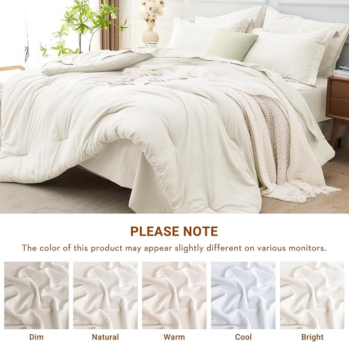 MUXHOMO 7 Pieces Full Comforter Set, Soft Bed in a Bag Full Size, All Season - Image 8