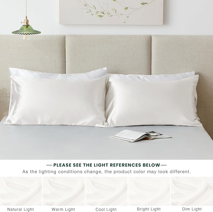 Love's cabin Satin Pillowcase Set of 2 King Size 20x36, Cooling Pillow Covers - Image 5