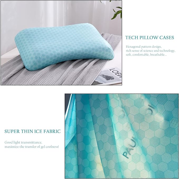 EUCIOR Cooling Gel Pillow, Memory Foam Cooling Gel Pillow, Cooling Orthopedic - Image 2