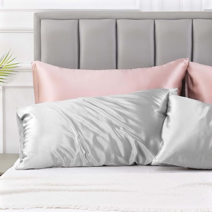 Love's cabin Satin Pillowcase Set of 2 King Size 20x36, Cooling Pillow Covers - Image 2