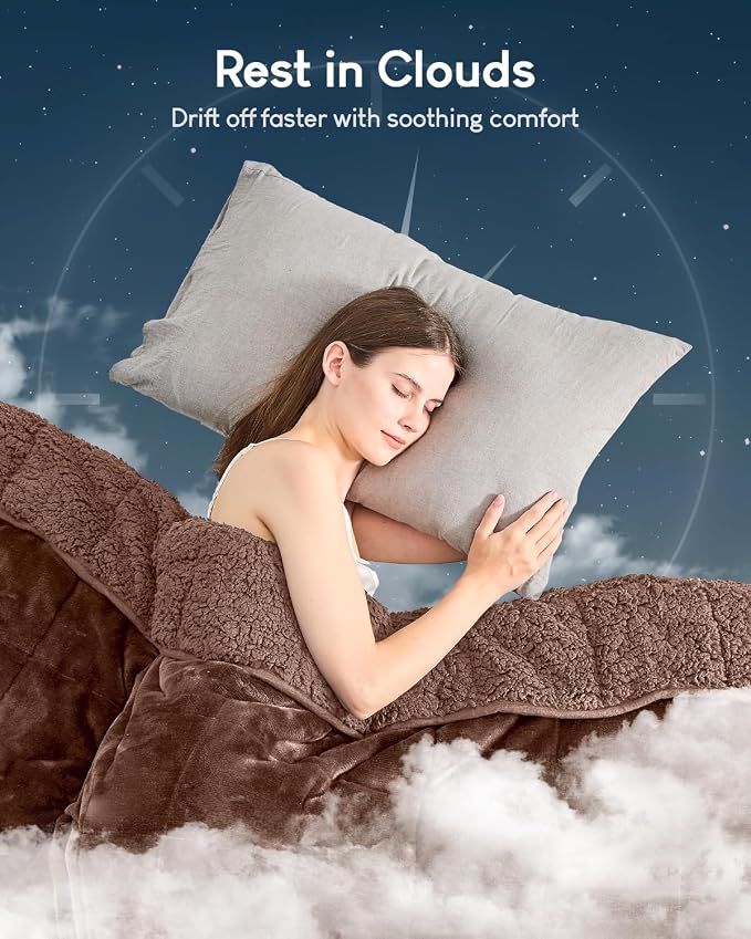 Cottonblue Weighted Blanket for Adults 15 lbs Twin Size 48x72 in, Cozy Flannel - Image 7