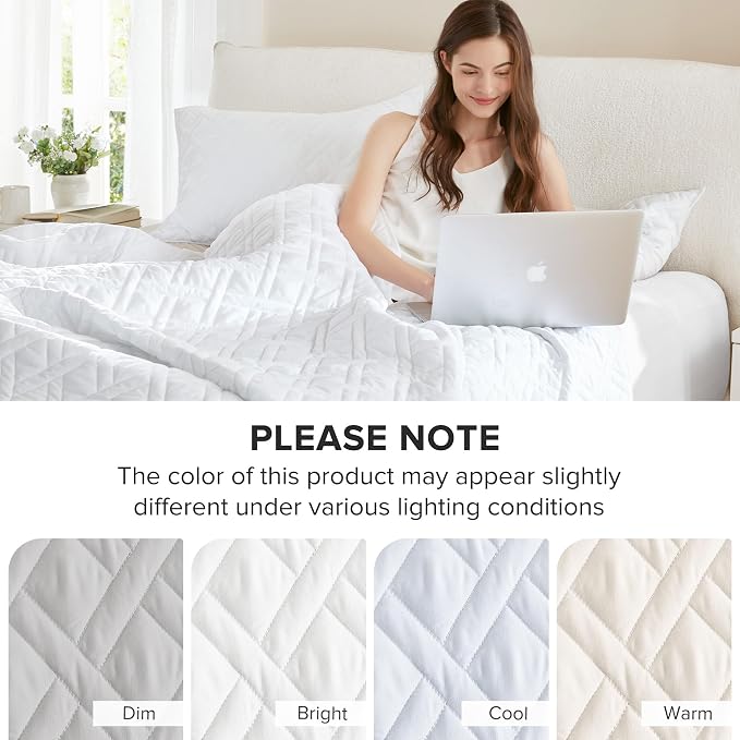 Comfort Spaces Queen Quilt Set Modern Reversible Diamond Coverlet Queen Bedding - Image 8