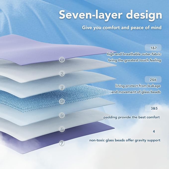 Topcee Weighted Blanket for Adults Twin Size Soft Cooling Heavy Blanket Sleeping - Image 6