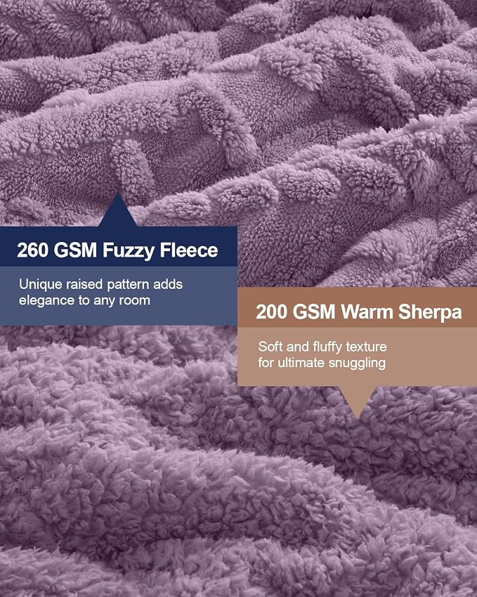 Super Fuzzy Soft Sherpa Fleece Weighted Blanket, 15 lbs Dual Sided Fluffy Heavy - Image 4