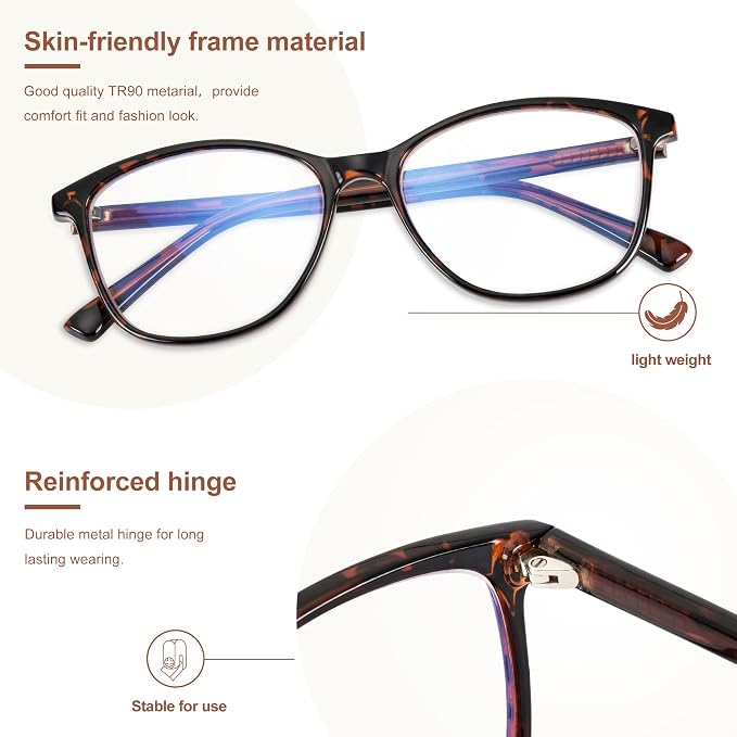 Madison Avenue Blue Light Blocking Glasses Anti Eyestrain UV Glare Blue Light - Image 3
