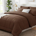 CozyLux Full Size Comforter Sets Brown, 7 Pieces Bed in a Bag, All Season by CozyLux