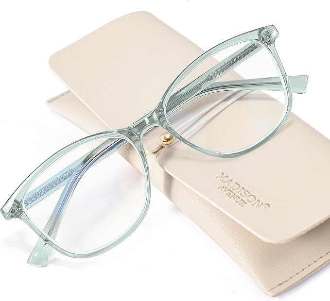 Madison Avenue TR90 Blue Light Blocking Glasses Anti Eyestrain UV Glare Blue by MadisonAvenue
