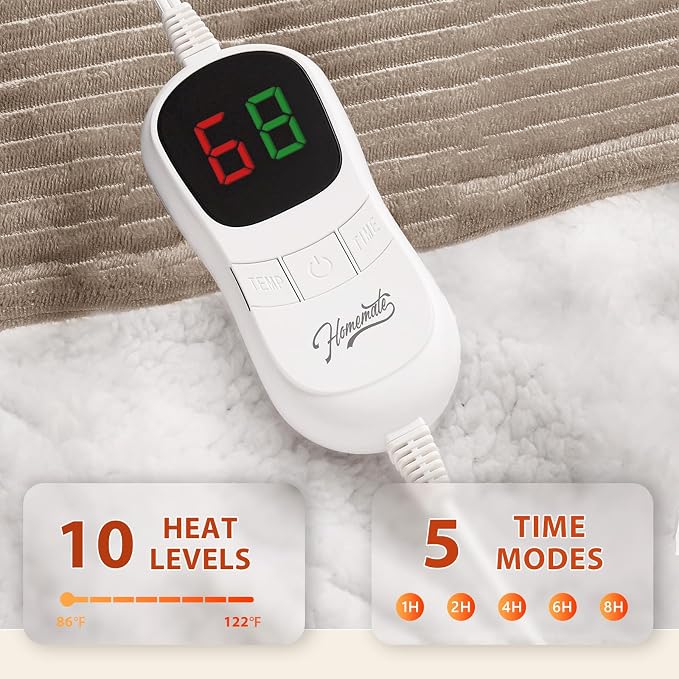 Homemate Electric Blanket Full Size- 72"x84" Heated Blanket Full Size 1/2/4/6/8 - Image 3